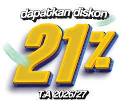 Dapatkan Diskon 21% Program 1 Tahun Ajaran 2026/2027